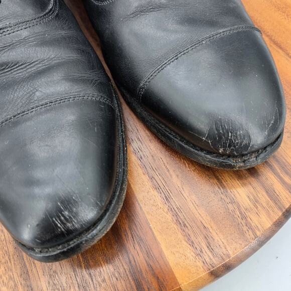 Allen Edmonds Park Avenue Oxfords Men\'s 12 B Black Leather Cap Toe Dress Shoes main image 5